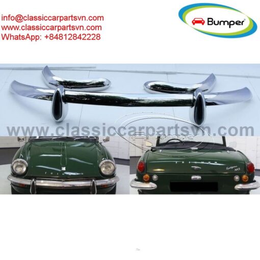 Triumph Spitfire MK3, Triumph GT6 MK2 bumpers by stainless steel new  
